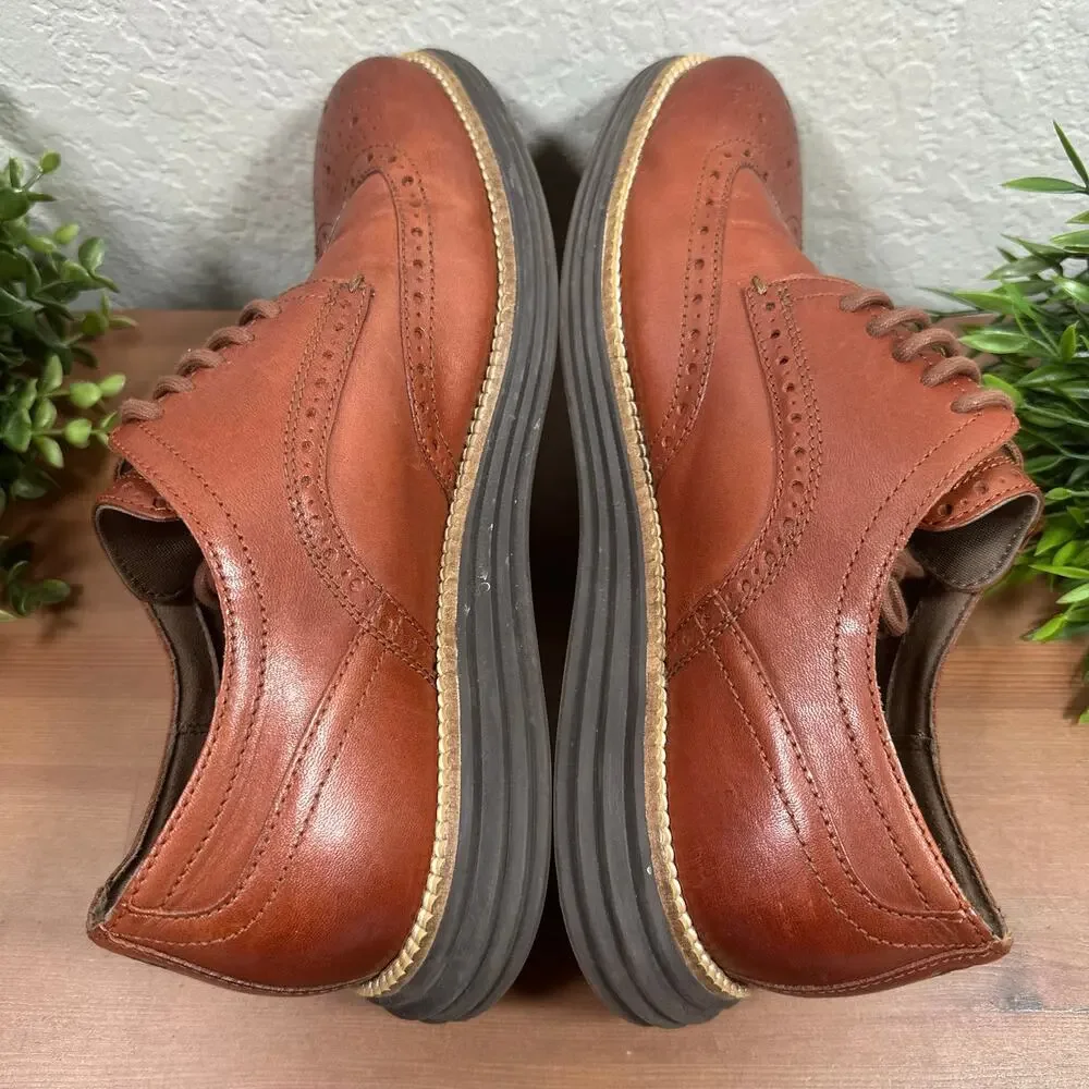 Cole Haan Men's OriginalGrand Remastered Wingtip Oxford Brown Shoes Size 9.5